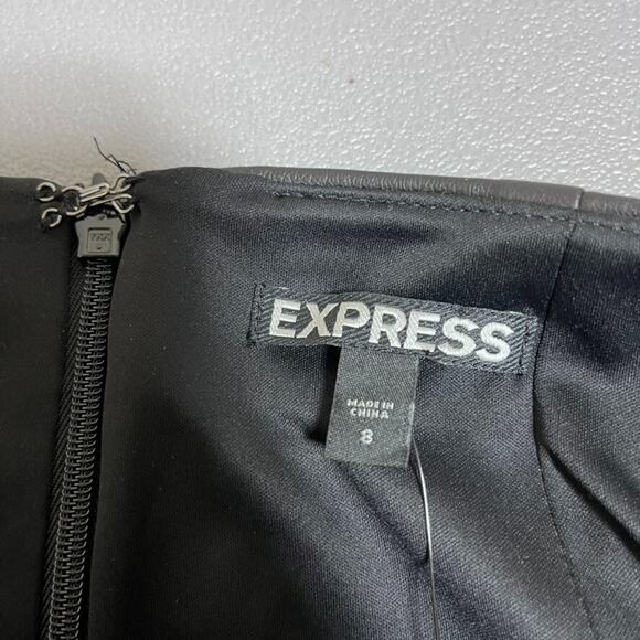 Express Womens Whimsigoth Faux Leather Mini Skirt Size 8 Boho Witchy Vampy Edgy - Picture 6 of 14